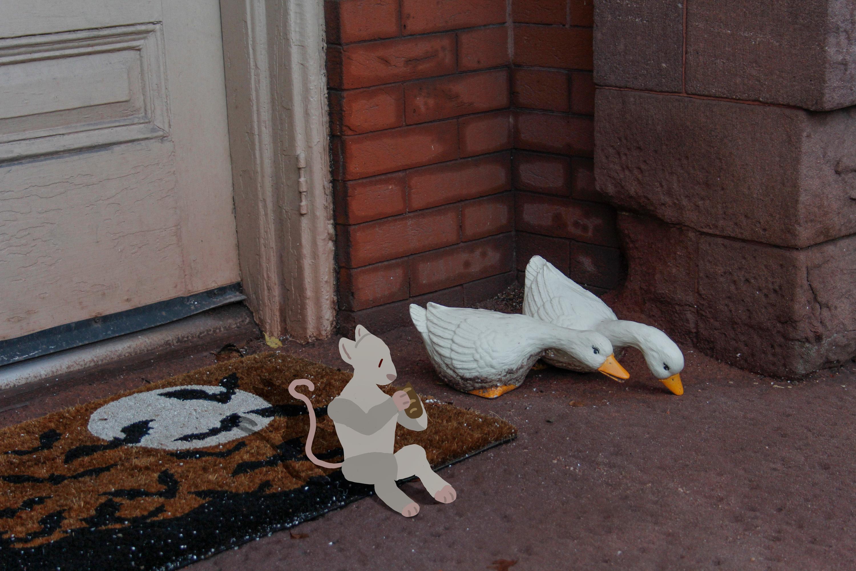 Geese by the Door